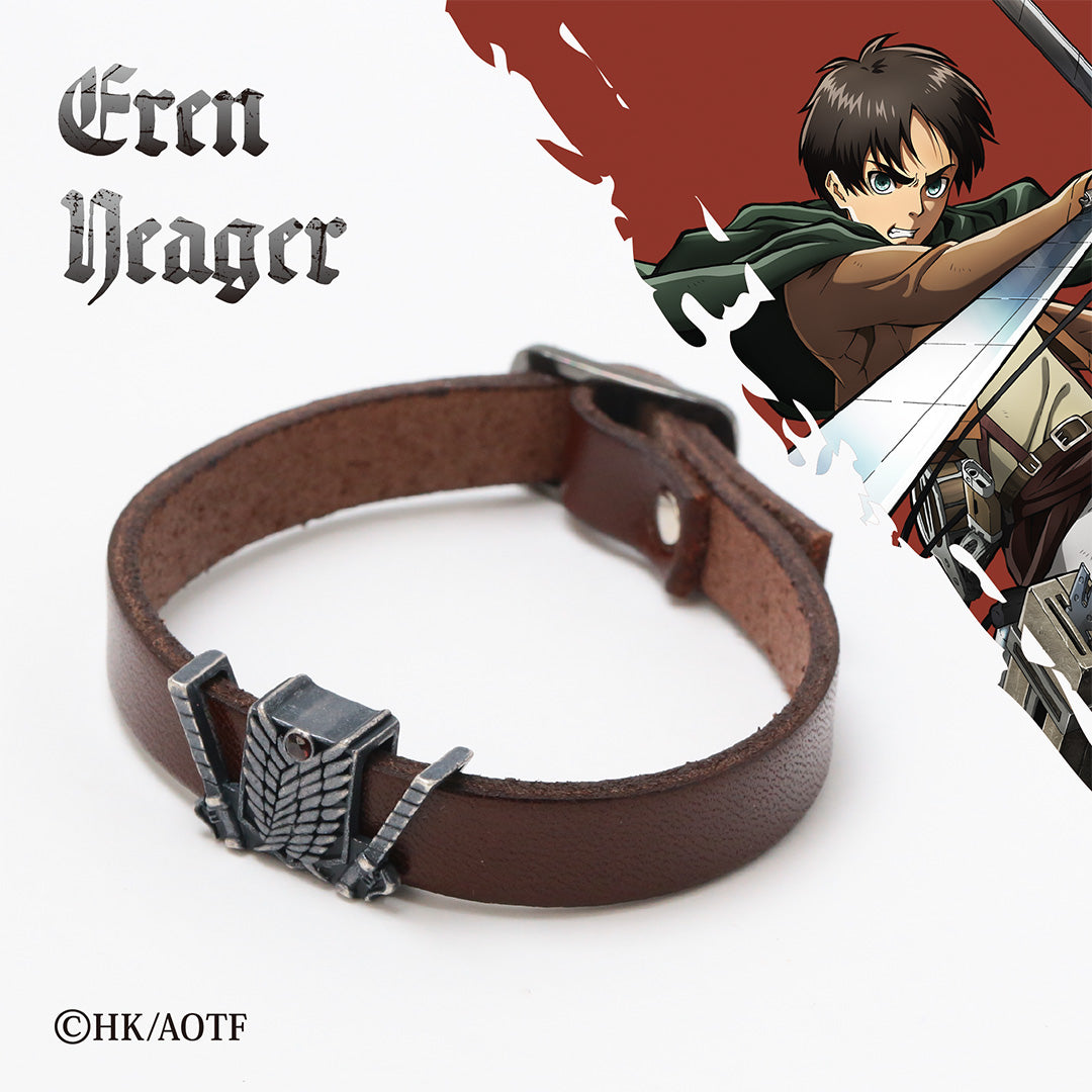 進撃の巨人』レザーブレスレット - エレン・イェーガー モデル